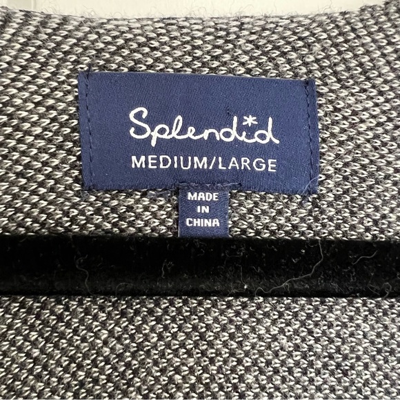 Splendid Ridgewood Poncho in Black and Grey Size Medium/Large - Picture 12 of 12